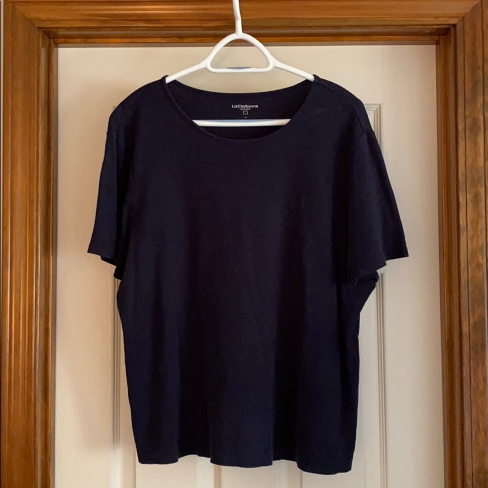 LizClaiborne New York Women’s 1X Black Top